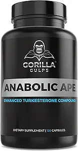 Gorilla Gulps szág 124; Anabolsk Ape - Enhanced Turkesterone Compound szág 124; Turkesterone, Creatinol- O- phosphate, Ashwagandha, Bioperine szág 124; Lab Testet - 124; 120 Vegan Kapsler