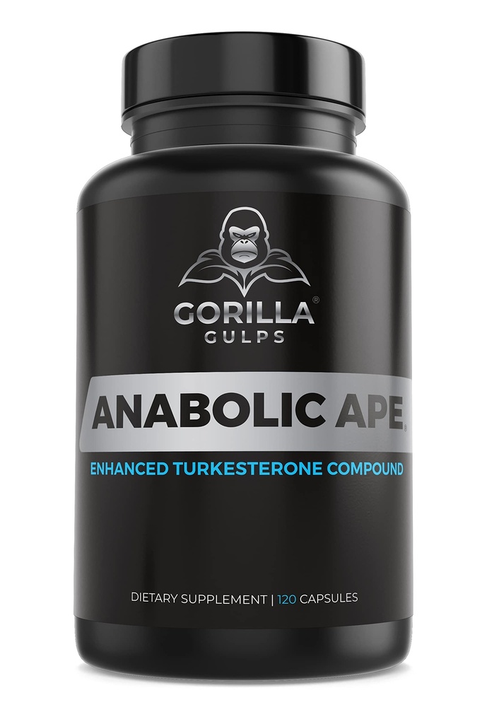 Gorilla Gulps szág 124; Anabolsk Ape - Enhanced Turkesterone Compound szág 124; Turkesterone, Creatinol- O- phosphate, Ashwagandha, Bioperine szág 124; Lab Testet - 124; 120 Vegan Kapsler