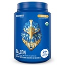 BIRDMAN Falcon Vegan Protein Powder Organic, Stevia & Sugar Free, Plant Based Protein, Low Carb, Dairy Free, Keto, Non Whey Protein, Probiotic, Pea Protein Medical 124; Vanilla Flavor - 37 Servere - 2.64lb