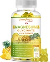 GREENPEOPLE Magnesium Glycinate Gummies med Citrate 1000mg, Taurate & Matale - Sugar Free - Magnesium Kalium supplement med D-vitamin, K2 for rolig mood & Zzz Support - 60 Ananas Gummies