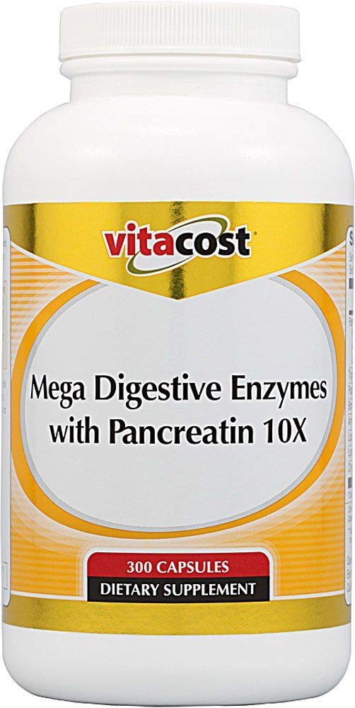Vitacost Mega fordøjelsesenzymer med pancreatin 10X - 300 kapsler