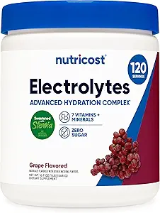 Nutricost Electrolyte Complex Powder (120 Servere, Grape) - Hydration supplement drikke mix med vitaminer og mineraler
