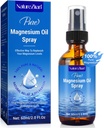 Magnesium Oil Spray- 100% Organic Natural Magnesium Spray- Nourish The Skin- Easy to Absorb and Use- Glass Flaske 2 fl oz