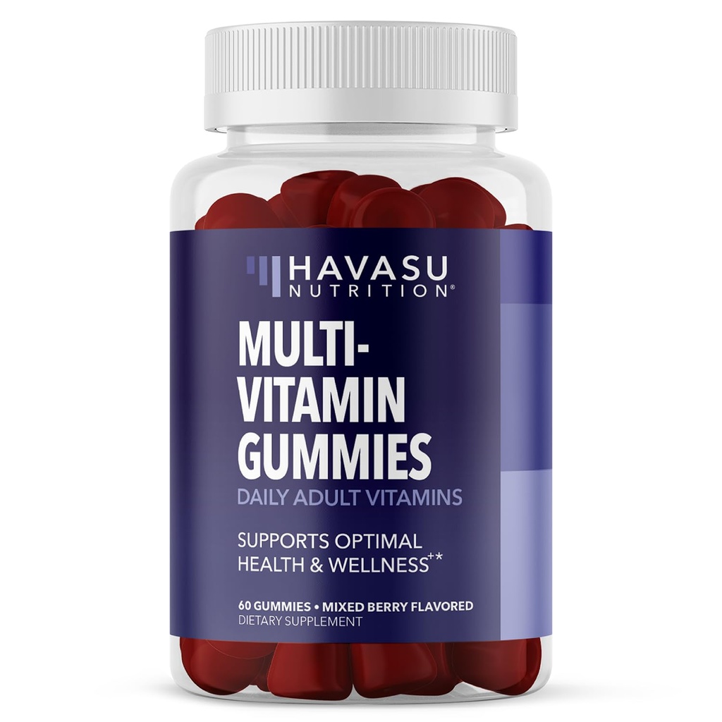 Multivitamin Gummy til voksne - Daglig Gummy med C-vitamin, D-vitamin og zink til mænd og kvinder - 60 Greve - GLP-1 Nutritional Support for Optimal Sundhed og Wellness - 1 måned Supply, Blandet Berry Flavor
