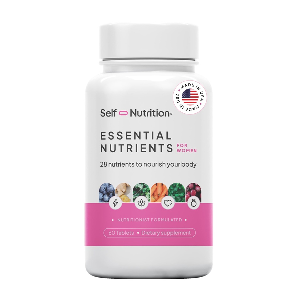 Vegansk Multivitaminer til kvinder - En gang dagligt - 28 Næringsstoffer - Boost Energy, Sleep, Hår, Hud, Nails & Reduce Cravings - Keto, Vegan, Gluten Free, USA, 2-Måneders Supply