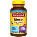 Nature Made Biotin 2500 mcg Extra Strength, Biotin Kosttilskud støtte sundt hår hud & negle, 150 Softgels, 150 dages forsyning