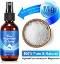 Magnesium Spray, 100% Pure & Organic Natural Magnesium Oil Spray til Feet i glasflaske, Let at Absorb & Brug