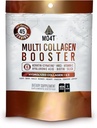 Multi Collagen Booster Powder - Ekstra styrke Collagen tillæg med tilsat Keratin, Biotin, Hyaluronsyre, C-vitamin & silica - Ekstra næringsstoffer til hår, negle, & hud -1 pound