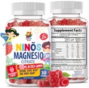Magnesium Gummier for børn og voksne - 100 mg - Calm Magnesium Chews - Magnesium Citrate Chewable Supplement for Mood & Muscle Support - 30 Gummies