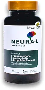 Neural- L Natural Brain Support Supplement 60 Caps - Mental Support - Memory Booster - Koncentration - Natural Formel - Ashwagandha - L-Tyrosine - L-Theanine