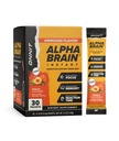 ONNIT Alpha Brain Instant Peach Flavor - Nootrop Brain Booster Memory Supplement - for Focus, Energy & Clarity - Alpha GPC Cholin, Katte Claw, L-Theanine, Bacopa - 30ct