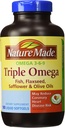 Nature Made Triple Omega 3 6 9 - Fisk, Flaxseed, Saflor & Olivenolie - 180 Softgels