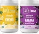 Ultima Replenisher Electrolyte Powder Drink Bundle - Sugar Free - Lemonade og Grape, 90 Servering - Hydrering Powder - 6 Key Electrolytes and Trace Minerals - Keto Friendly, Ikke-GMO