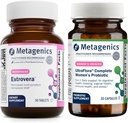 Metagenics Herwellness Estrovera (30 tabletter) & UltraFlora Complete Women 's Probiotic (30 kapsler) - Hormone- Free Menopause Support - hjælpemidler fordøjelsessygdomme