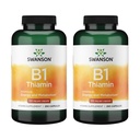 Swanson vitamin B1 (Thiamin) - fremmer sund stofskifte og giver energistøtte - Natural Vitamin Supplement Support Optimum Nerve Cell Funktion - (250 kapsler, 100 mg hver) (2 Pack)