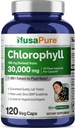 NusaPure Chlorophyll 200: 1 Extract, 150 mg Ækvivalent med 30. 000 mg per kapsel 120 Vegetarisk Caps (ikke- GMO, Vegan)