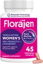 Florajen Kvindernes Probiotiske, Prebiotiske, & Cranberry tillæg for vaginal sundhed, immunforsvar, & fordøjelse Wellness - 30-Greve