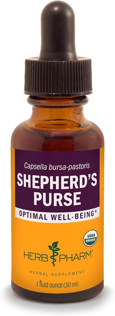 Herb Pharm Certified Organic Shepherd 's Purse Liquid Extract, 1 Oz