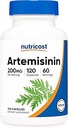 Nutricost Artemisinin 200mg, 120 vegetariske kapsler - Non-GMO, Gluten Free, 60 Servere