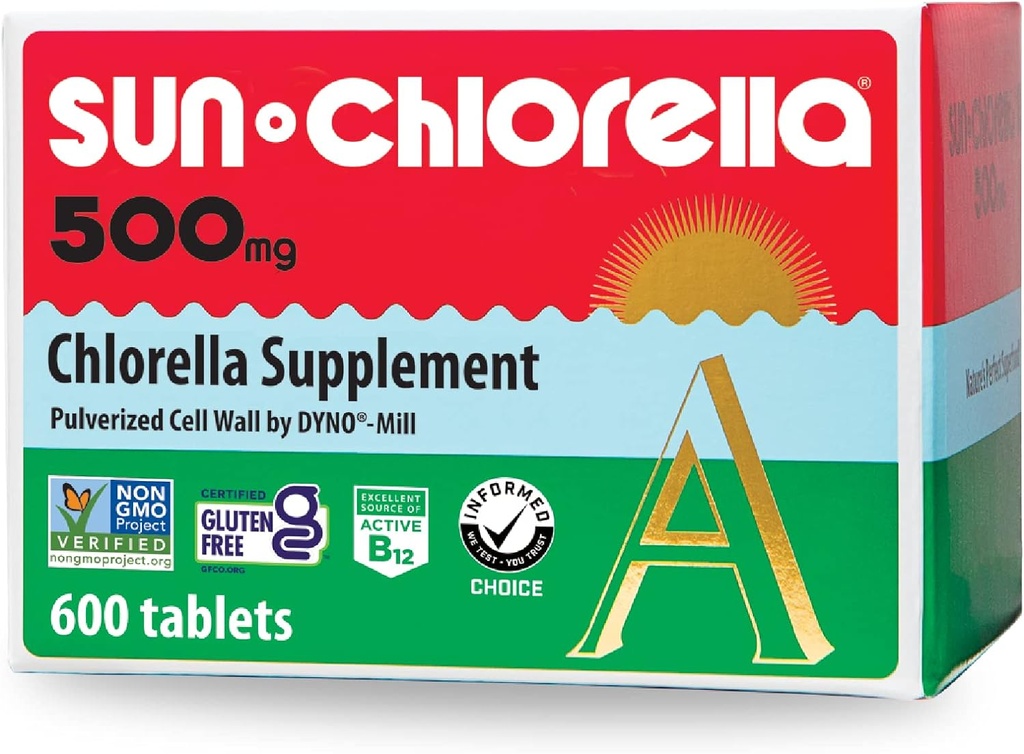 Sun Chlorella A tabletter - 500 mg - 600 tabletter