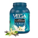 Vega All in One Nutrition Organic - 20g Plant- Based Pea Protein, Fransk Vanilla, 43 Servering, Vitaminer A & C, Probiotika, Grønne, Vegan, Keto, Gluten Free, 3.63lbs (Packaging May Vary)