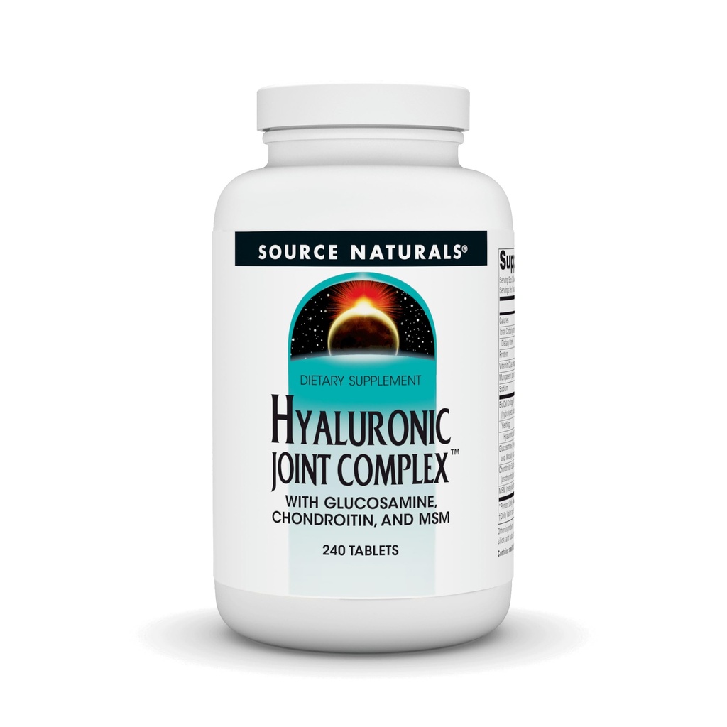 Source Naturals Hyaluronic Joint Complex med Glucosamin, Chondroitin & MSM Extra Strength - 240 tabletter