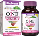 BlueBonnet Nutrition Ladies 'One Prenatal Whole Food- Based Multiple, Daily Nutrition *, Prenatal & Postnatal Health *, Non- GMO, Kosher, Gluten- Free, Soy- Free, 30 Vegetabilske kapsler, 30 Servering
