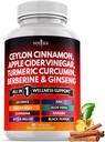 Ceylon Cinnamon, Gurkemeje, Æblecider, Ginseng, Aloe Vera, Berberine Plus Banaba, Ginger Root - 60 Greve