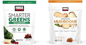 Force Factor Smarter Green Superfood Chews, Grønne og Superfood med Probiotika & moderne champignoner Soft Chews, Mushroom tillæg med Lions Mane, Tyrkiet Hale