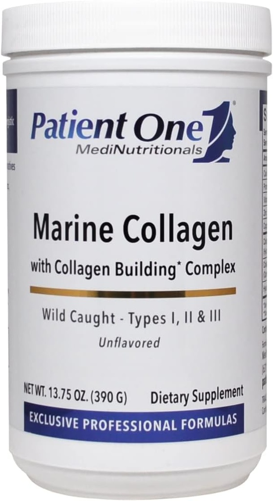 Patient 1 Marine Collagen • 124; Pulver supplement til at give Whole- Body Support * * 124; med type 1, 2 og 3 Collagen, Plus Collagen Kofaktorer • 124; 13,75 oz