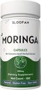 Moringa Capsules 500 mg 1, 100% Pure Moringa Oleifera Leaf 1, 125; Koncentreret 10: 1 ekstrakt Pulver 1, 4; Non- GMO, Non- gmo, Rich Vegetar Green Superfood (180 Tæl (pakke med 1)
