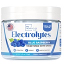 Zero Sugar - Blå Raspberry Electrolytes Powder - Forfriskende hydrering - Koffein Free Energy - Alle naturlige ingredienser - Vegan, Keto og Paleo - Sukker Free Electrolyte Powder Drink Mix - 37 Servering