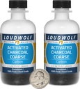 Aktiveret kul / 4 ounces i 2 flasker / 100% Pure Food Grade / Granulater