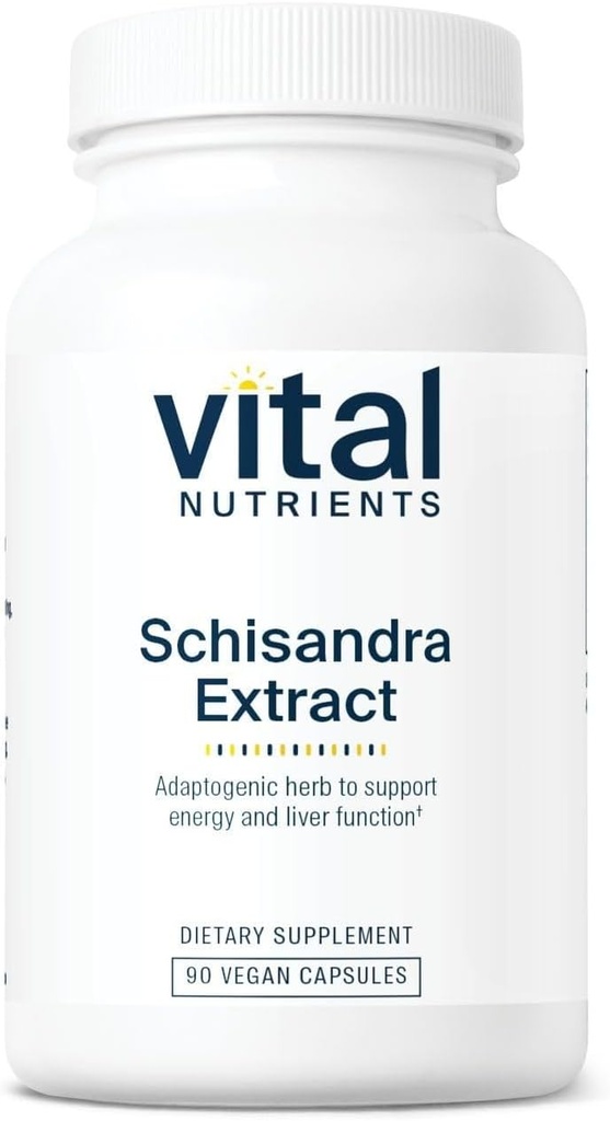 Vital Nutrients - Schisandra Extract - Lever, immunforsvar, energi og Endurance Support - 90 Vegetariske Kapsler per flaske - 1000 mg