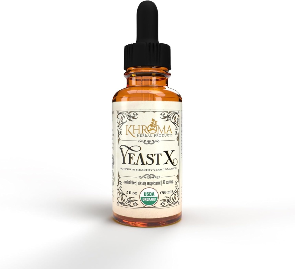 Khroma Herbal Produkter Gær X - Økologisk Gær Support - 30 Servere i en 2 oz glasflaske