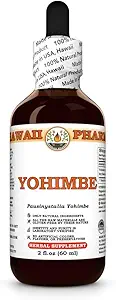 Yohimbe (Pausinystalia Yohimbe) Dry Bark Tincture, Lavet i Hawaii, All Natural, Vegan, Pure Liquid Extract - 2 fl.oz