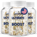Moerie hårvækst supplement til kvinder & mænd - hår hud og negle vitaminer med biotin, Q10 & mineraler - For Thicker, Fuller hår & hårtab behandling - Advanced Beadlet Levering System - 180 piller