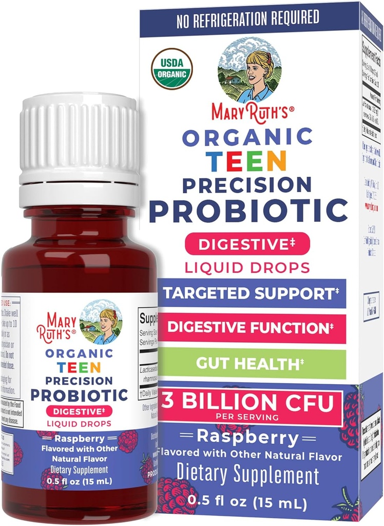 MaryRuth Organics USDA Organic Liquid Probiotic Drops for Teens Medical 124; Gut Sundhed Medical Health Medical 124; Occasional Diskomfort Medical; Total Sundhed og Wellness Medical 124; Non GMO Medical 124; Vegan Medical 124; 30 Servering