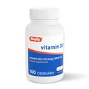 Rugby vitamin D3 5000 IE (125 mcg) - D- vitamin Kosttilskud til ben, tænder og immunforsvar, 100 kapsler