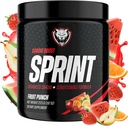 6AM Run Sprint - Pre Workout Powder for Instant Energy Boost til Cardio og Focus - Ingen Jitters, High Energy Conditioning Formel - All Natural, Keto, Vegan (Fruit Punch, Fuld flaske)