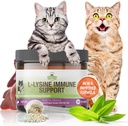 Strawfield Kæledyr L- Lysin immunforsvar støtte til katte & killinger - 200g kylling lever flavor Granulater med Scoop, immunsundhed supplement Kat kold Relief, nysen, Congestion, Running Nose, Watery Eyes