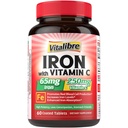 Jern supplement, 65mg Carbonyl Jern med 250 mg vitamin C, Mave venlige jernpiller til blod bygning Kvinder & Mænd, Høj Absorption, Ingen kvalme, Ingen obstipation, Non- GMO, Ingen gluten, 60 Vegan Tabs