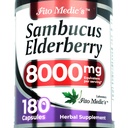 Lab - Elderberry - Sambucus Elderberry 8000 mg, 180 Kapsler - Elderberry Kapsler - Black Elderberry - immunsupport- Vitaminer for kvinder og mænd, Ultra høj Absorption