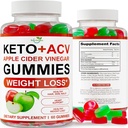 Keto ACV Gumies Avancerede vægttab - ACV Keto Gumies for vægttab - Keto Gummy supplement til kvinder og mænd - Rense - Detox - Apple Cider Vincities - Made in USA