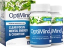 Optimind Bacopa Monnieri Brain Supplement til hukommelse og fokus, Nootropics med Phosphatidylserin, Huperzine A, Non- GMO, Klinisk Studerede Ingredienser, 64 Kapsler