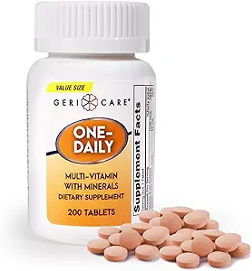 GeriCare On- Daily Multi- Vitamin & Minerals, Dietary Suplement Tablets (200 greve (pakke med 1))