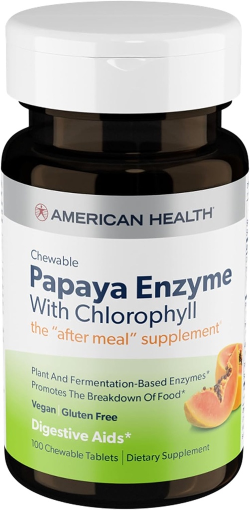 Papaya Enzyme w / Chlorophyll tyggetabletter ^