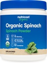 Nutricost Organic Spinach Powder 8oz (1 Gram Per Serving) - Certificeret USDA Organic, Premium Non- GMO Spinach Powder