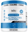Keto Vitals Unflavored Electrolyte Powder Dex124; Keto- venlige Elektrolyter med Kalium, Magnesium, Natrium, Calcium Dex124; Keto Electrolytes Supplement Drink Mix 124; Sukkerfri, Zero Calories, Zero Carbs