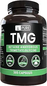 Pure Original Ingredienser TMG (365 kapsler) Ingen Magnesium eller Rice Fillers, Altid Pure, Lab Verified